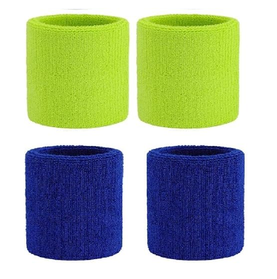 AASHIE N HOME'S Sports Wristband (4 Pieces) Soft Sweat Absrorbing...
