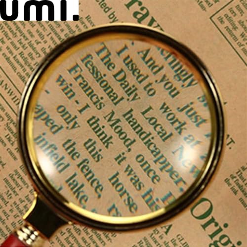 Image of Amazon Brand - Umi 3X High Power Antique Handheld Magnifier Magnifying Glass 80Mm