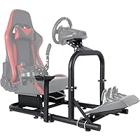 Vista 1 de Marada Racing Simulator Cockpit StandRacing Wheel Stand with Big Round Tube fit Logitech G25 G27 G29 G920 G923 Thrustmaster FanatecSteering Wheel
