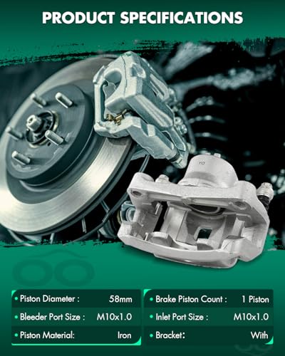 Image of SCITOO 19B3307 Front Right Disc Brake Caliper Assembly w /Bracket for Nissan for Sentra 2007-2019