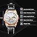 Imagen de RORIOS Relojes Hombre Reloj Luminoso Automático Mecánico Relojes de Pulsera con Correa de Cuero Esqueleto Militar Reloj para Hombre