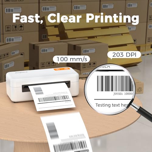Image of Joysea Bluetooth Shipping Label Printer, E41 Pro 4x6 Wireless Thermal Printer for Amazon, FedEx, USPS Labels, Compatible with iOS, Android, Windows Mac