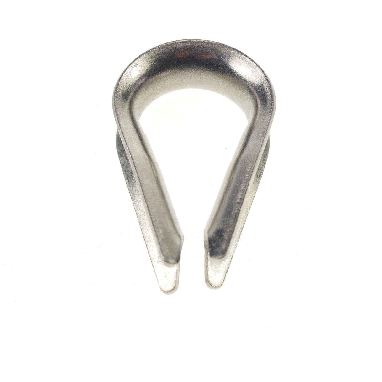 100 pezzi M2 M3 M4 M5 M6 M8 304 ditali anello morsetto cavo ditale zincato for fili in acciaio inossidabile corda Per Funi Metalliche(M8)