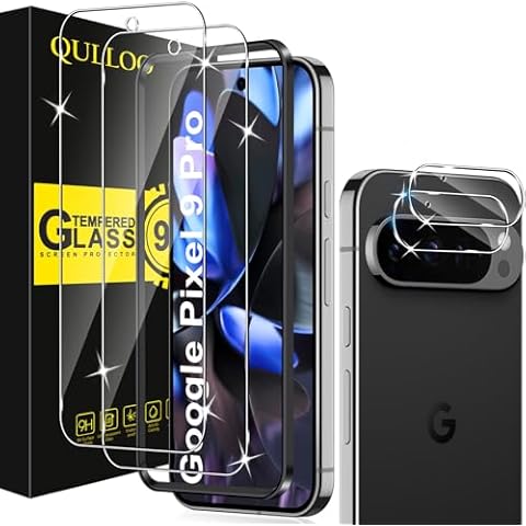 QULLOO Verre Trempé pour Pixel 9 Pro Cover