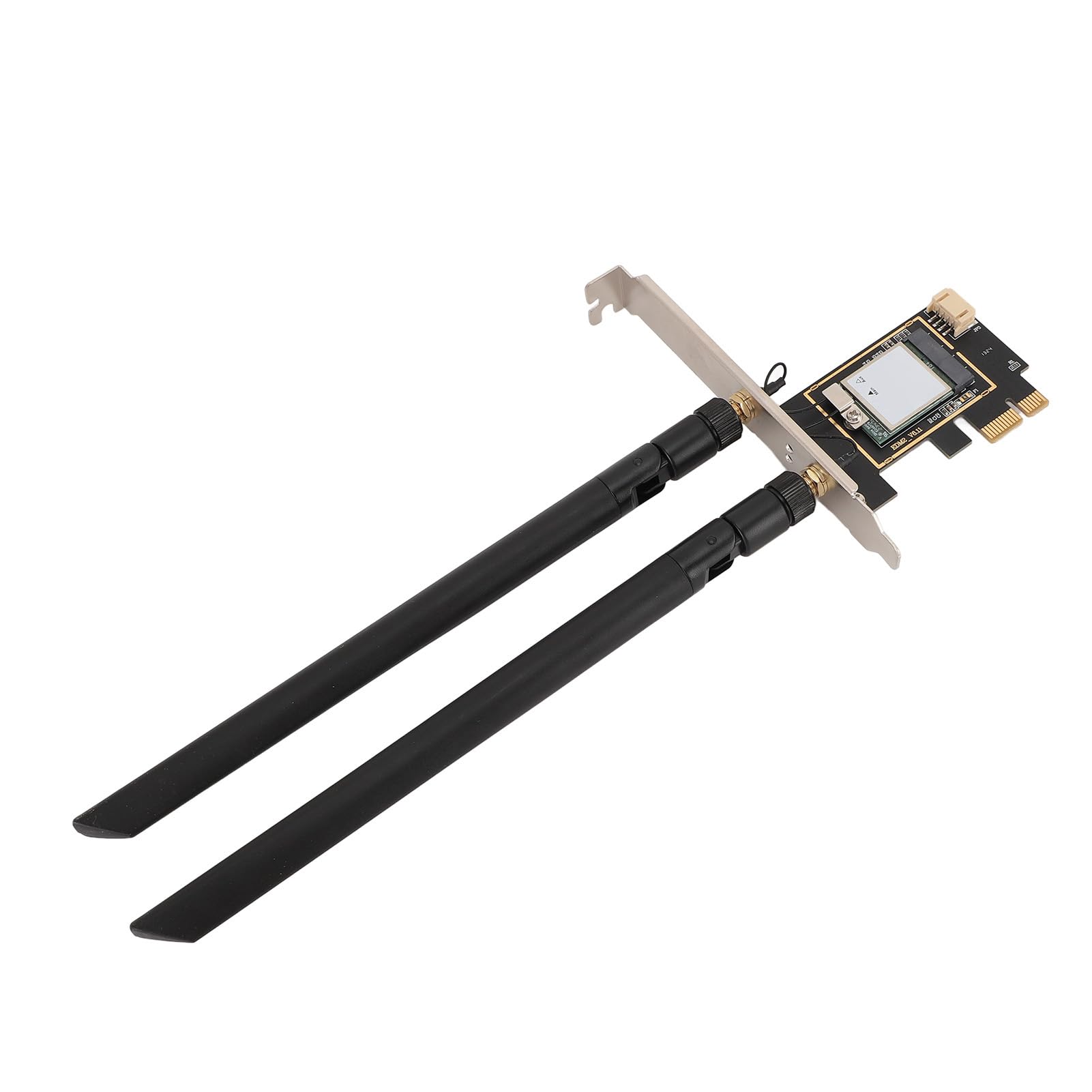 Fockety Scheda di Rete Wireless, Chip MT7925 con Interfaccia PCIEx1 velocità 5400Mbps, Adattatore Bluetooth 5.3 con Doppia Antenna per Laptop Desktop da Ufficio