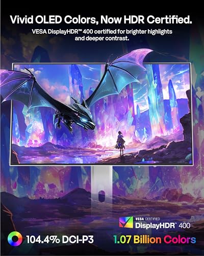 Image of Pixio PX277 OLED Max V2 White 27 inch 240Hz Refresh Rate QHD 1440p Resolution 0.03ms GTG Response Time Gaming Monitor with PS2S White Ultrawide Heavy-Duty Premium Single Monitor Arm