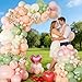 KUKUTrue® Balloon Garland, Ballon Arch, Sage Green and Pink Balloons, 108-Piece Soft Pastel Set, Elegant Spring Party Decorations for Celebrations & Special Occasions