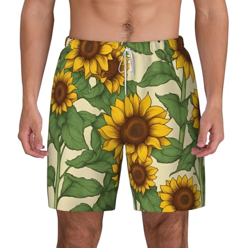 Bañador de hombre con estampado de girasoles para la playa