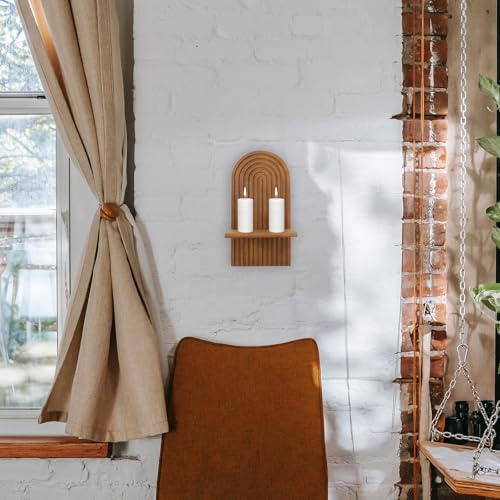 Candelabro de pared de madera para decorar tu comedor con un cálido estilo bohemio 6