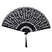 Produktbild SEVADA Spitze Fächer Schwarz Japanische Handfächer Karnevals Party Hochzeit Dekoration Tanzabend Geschenk Maske