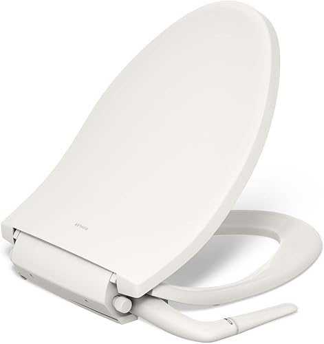 Miniatura 8 de Kohler PureWash M250 - Asiento de inodoro manual alargado para bidé, color beige, tapa de cierre silencioso que evita golpes, agua fría, fácil