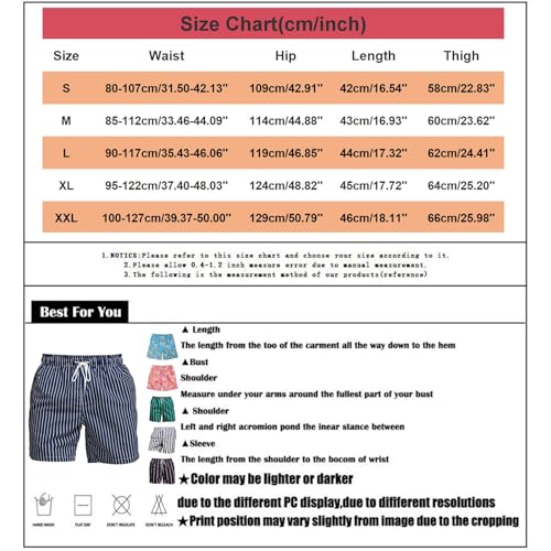 Mens Pinstripe Swimming Trunks with Compression Liner 5" Stretch Hawaiian Beach Shorts Quick Dry Summer Board Shorts3