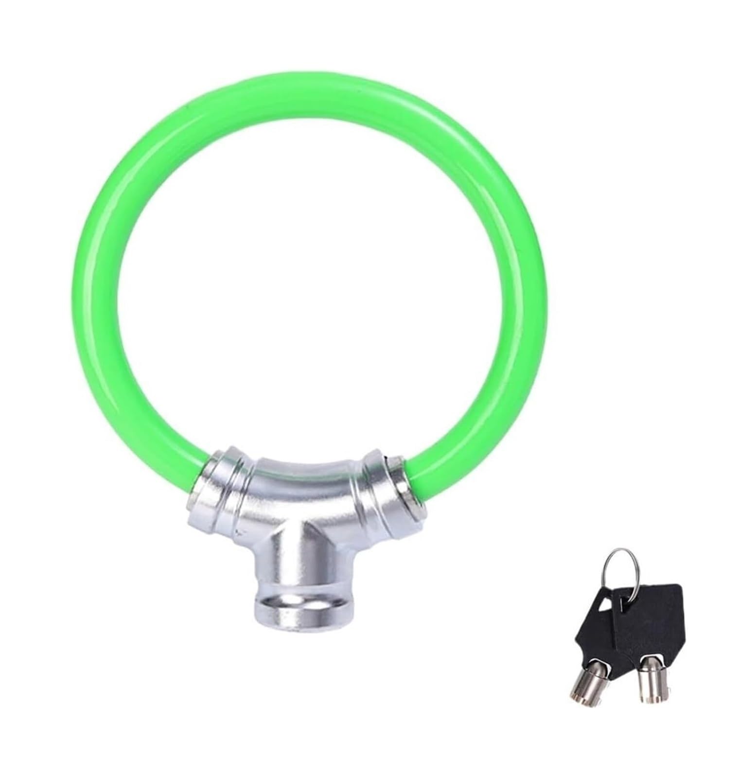 Giveduno Groen Bicycle Lock, Mountain Bike Locks Portable Key Ring Skateboard Multicolor