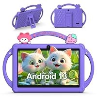 BAKEN Kids Tablet for Kids 7 Inch, Android 13 Tablets, 2GB RAM+32GB ROM (Expand to 1TB), Parental Control, Kids Software Pre-Installed, Dual Camera, Android Learning Tablet with Proof Case (Blue)
