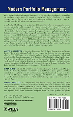 Modern Portfolio Management: Active Long/Short 130/30 Equity Strategies: 488