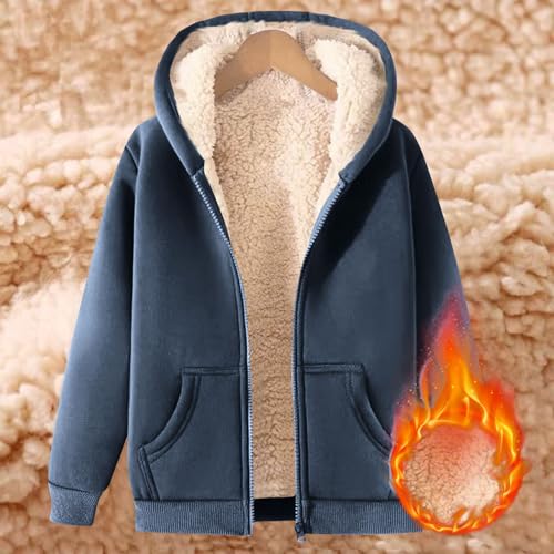Girls Hoodies Thicken Fleece Lined Zip Up Sweatshirts Warm Fall Winter Jackets Cozy Tween Girl Clothes Trendy Hoodie4