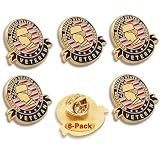 6 Pack US Female Soldier Veteran Day Lapel Pins– Patriotic American Flag Pin Memorial Day Military Marine Navy Veteran Day Decorations gifts