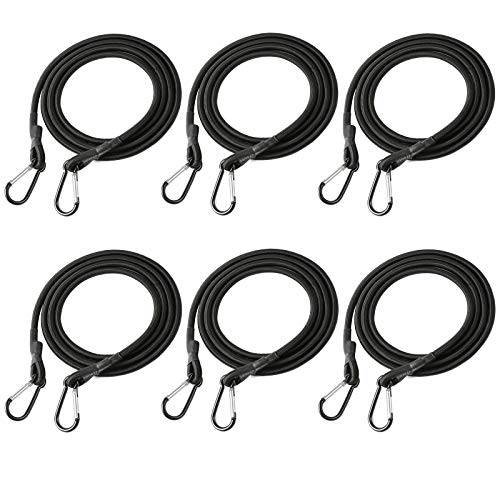Anndason Bungee Cords with Hooks Heavy Duty Bungee Cord with Carabiner