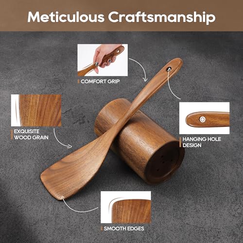 Save 40% on 5-Piece Teak Wooden Spatula Set - Use Code RPUC8ROZ - Image 5