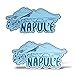 erreinge Sticker x2 Napoli Italia Souvenir Adesivo Sagomato in PVC per Decalcomania Parete Murale Auto Moto Casco Camper Laptop - cm 10