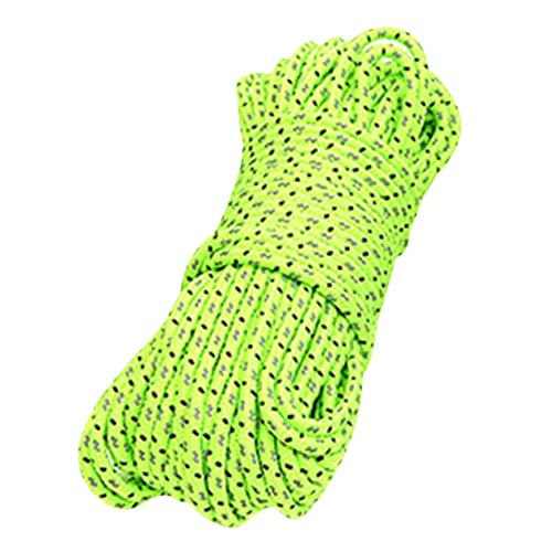 VICASKY 1Roll Windproof Reflective Tarp Ropes for Camping Heavy Duty Outdoor Tent Canopy Fixing Rope Durable Thick Reflective Camping Supplies for Hiking and Travel