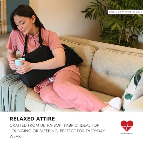 Inspired Comforts Post Surgery Mastectomy Recovery Pajamas Set with Internal Drainage Pockets4