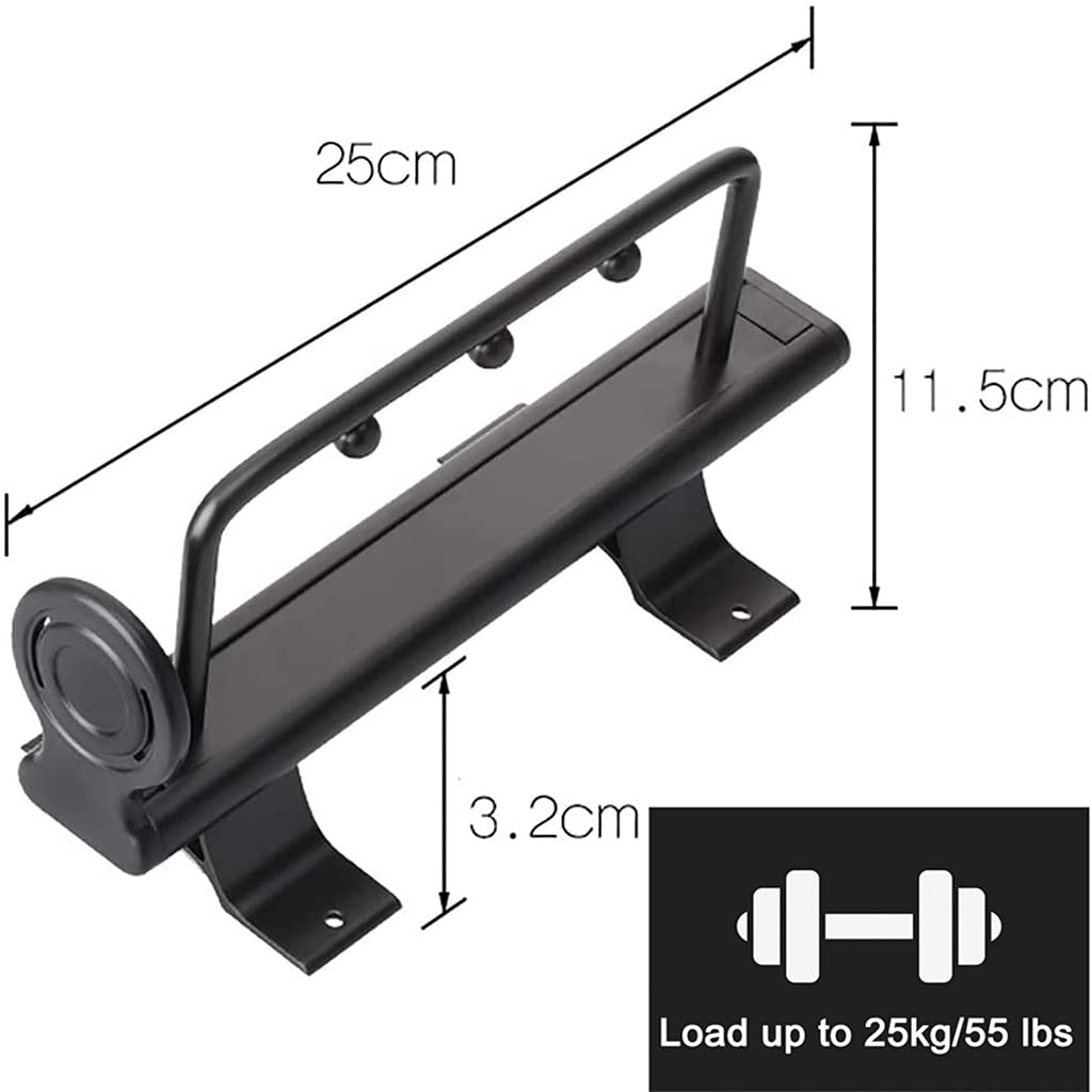 Fkdeyijia Percha De Ropa Corredera Resistente Para El Armario, Barra De Ropa Extraíble, Colgador De Armario Mate Pintado (Negro) (Size : 44cm/17.3inch