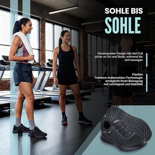 Skechers Damen Hands Free Slip Bobs Squad Chaos-in Color Sneaker, BBK, 39.5 EU Weit – Ansicht 3