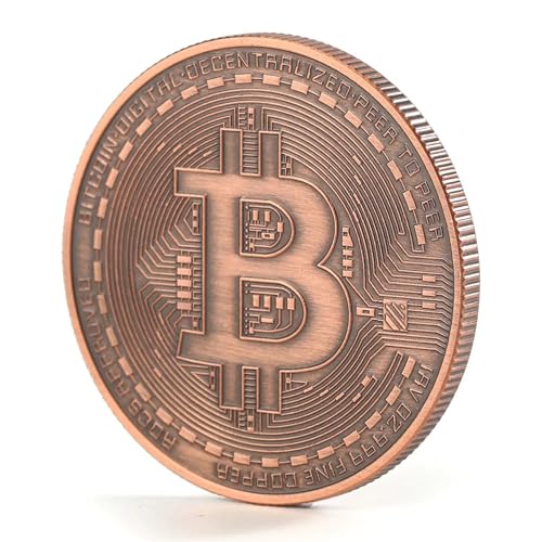 Bitcoin Copper Coins – 1 Pcs 1 oz .999 Pure Physical BTC Tokens | Commemorative Collectible Gift Set in Display Case | Unique Crypto Souvenir for Men, Women & Collectors | Perfect for Gifting - Image 5