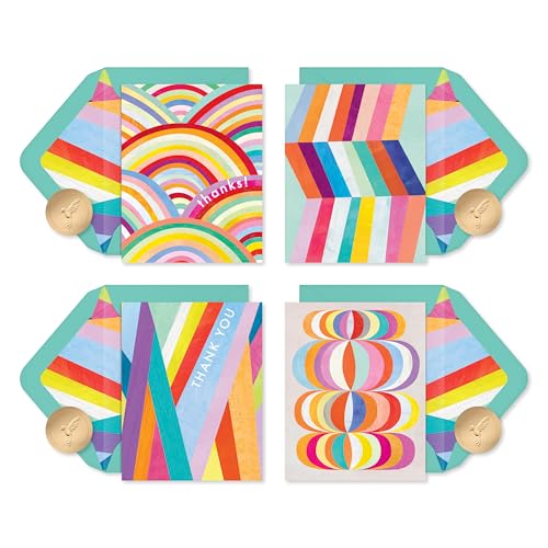 Image of Papyrus 20-Count Blank Thank You Cards with Envelopes (Rainbow)