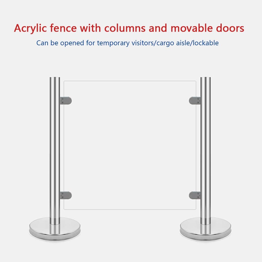 Puerta de seguridad universal de acrílico para mercados y Libes de 0,5 x 0,9 m, control de acceso, valla industrial, protección de entrada para seguridad