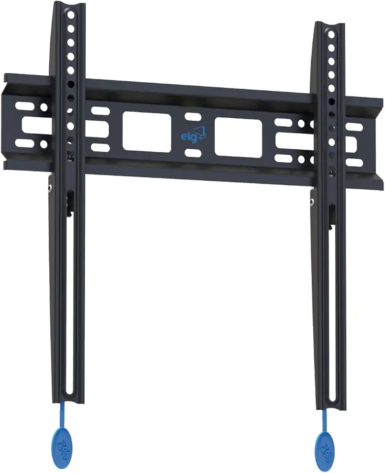 ELG, N01V4, Suporte Fixo de Parede para TVs de 32" a 77", Compatível com TVs Curvas e Planas, Feito em Aço Carbono, Suporta Até 50kg, Preto