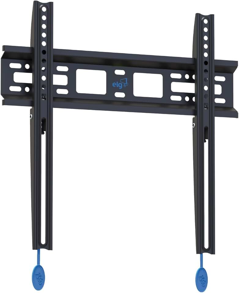 ELG, N01V4, Suporte Fixo de Parede para TVs de 32" a 77", Compatível com TVs Curvas e Planas, Feito em Aço Carbono, Suporta Até 50kg, Preto