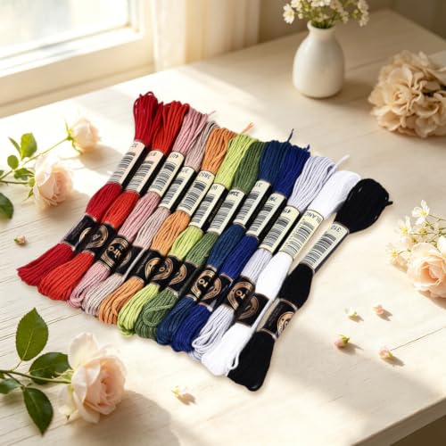 Image of 105 Yards Variegated Embroidery Floss for Hand Sewing Making
