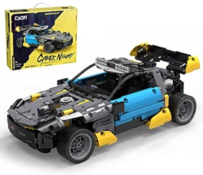 CaDA Cyberpunk Night Wild Wolf Police Car Building Blocks