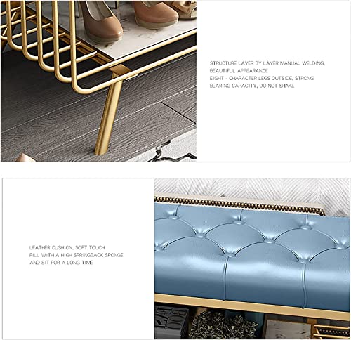 Banc de rangement à chaussures d'entrée stable avec tabouret bas intégré