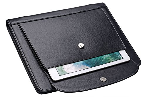Premium Organizer Leather Portfolio, Fits Letter-Size / A4 Notepad,Black #TOP3