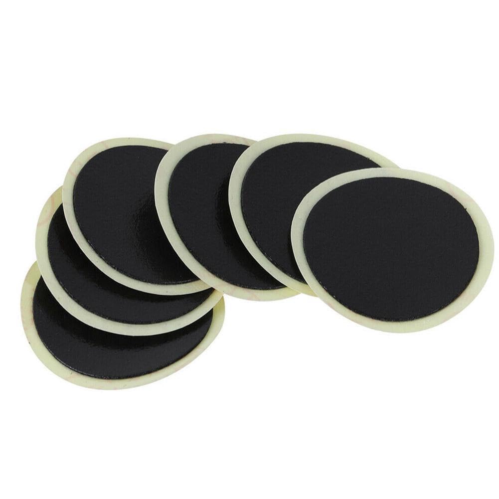 24Pcs Black Bike Tire Patch Kit,Glueless Bike Repair Patch, Round Bike Tube Patches, Bike Inner Tube Repair Kit, Bike Patch Kit for Road and Mountain Bikes Tire Repair Kits, Cycling Tires Tubes