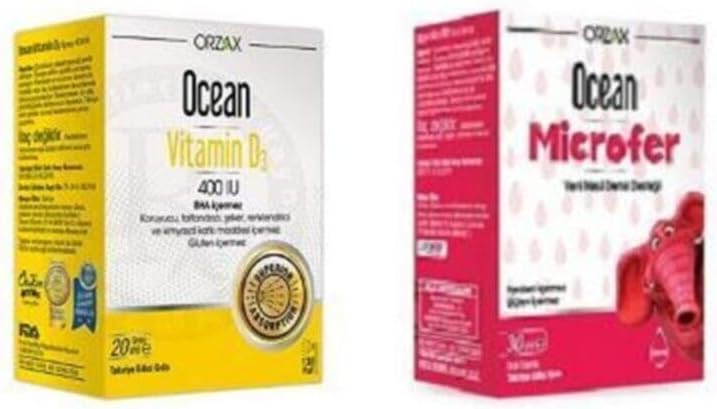 Ocean D3 Vitamini 400 IU 20ml + Microfer Damla 30ml Seti
