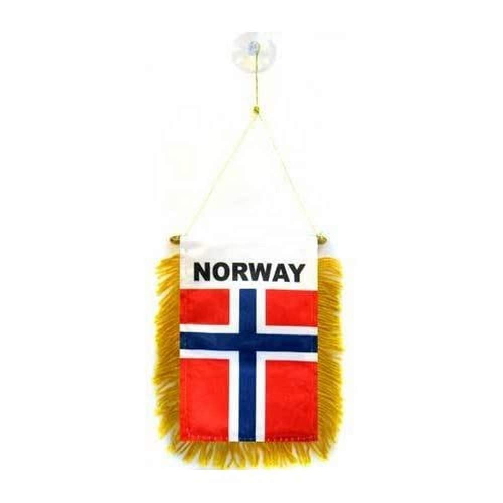 AZ FLAG Norway Pennant 4x6 in Norwegian 100D Polyester Suction Cup