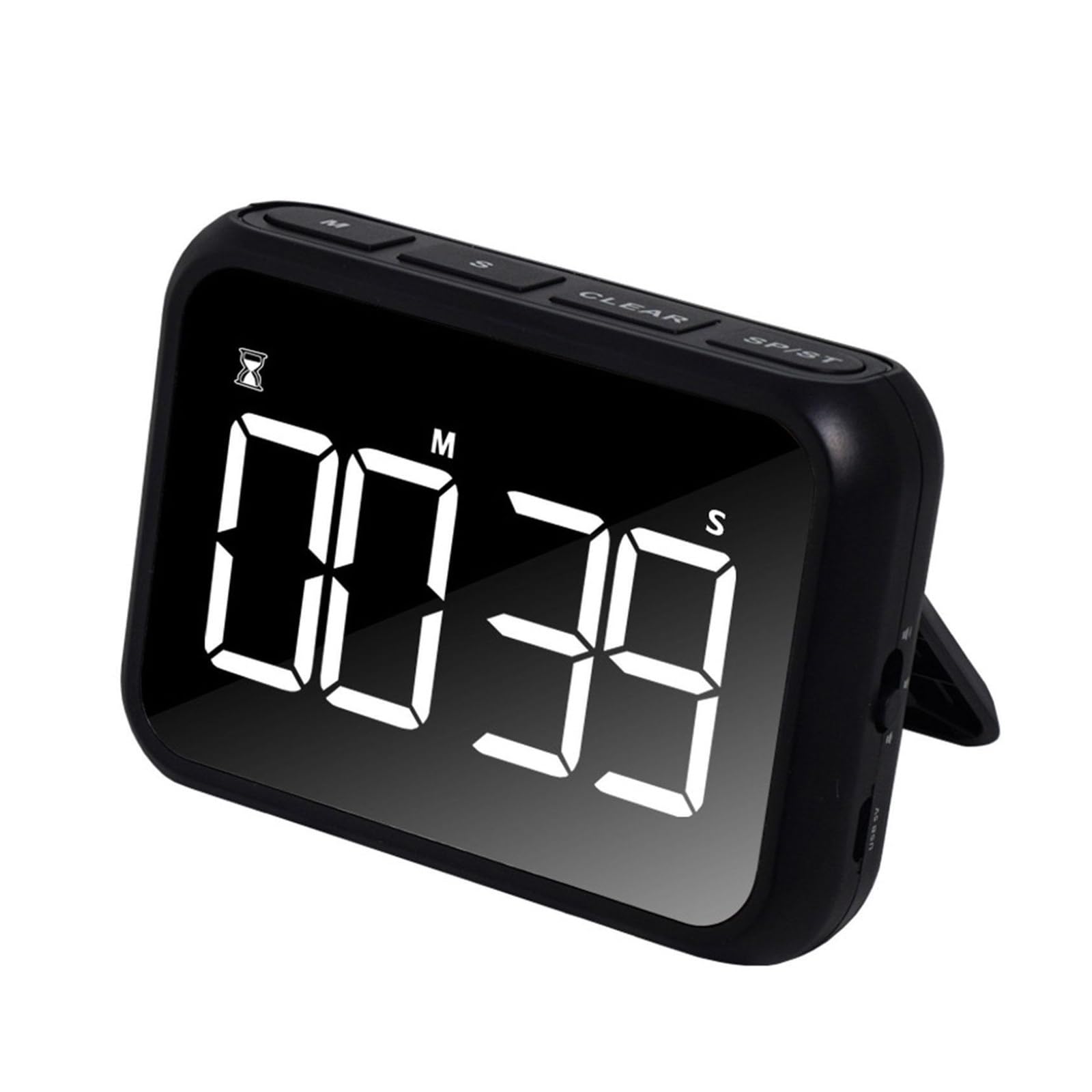 Digital Screen Kitchen Timer Large Display Sleep Count Stopwatch Alarm Clock Countdown Up Cooking Reliable Efficient(Black)