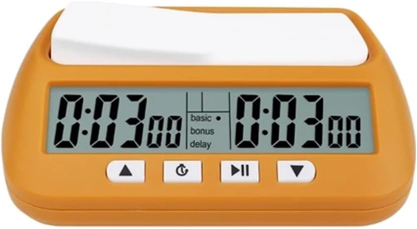 Digital Chess Clock Tournament with Multi-function Countdown Limit Move Delay Memory Function Portable ABS for Go 2 Player Games