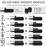 APEXUP 10lbs/Pair Adjustable Ankle Weights for Women and Men, Modularized Leg Weight Straps for Yoga, Walking, Running, Aerobics, Gym - Image 4