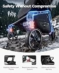 Momcozy TuckGo Lightweight Travel Stroller, One Click Fold for Toddlers 6M-3Y, 33L Bottom Storage, Compact Easier Air Travel, Travel Bag Included, 3-Position Recline, UPF 50+ Canopy, 5-Point Harness