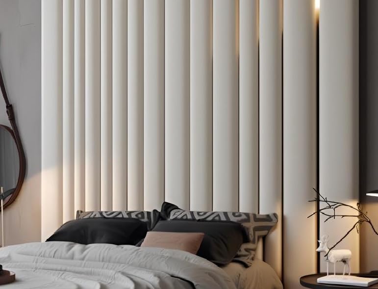 Floor Standing Headboard, Plush Velvet Fabric, Single to Super King Size, Grey, Steel, Black, Cream, Mink Available Heights 50" to 90" (Height 60 inches, Mink, 4ft Small Double)