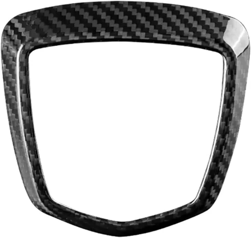 A72M-Real Hard Carbon Fiber Cover Compatible For Fiat 500 Abarth 595 2012-2023 Rear Logo Trim Replacement