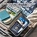 Lockable Storage Box,Medicine Lock Box Travel Case,Refrigerator Bin Container for Food,Medicines,Snacks,Locking Mobile Cell Phone Device Jail,Small Lockbox for Office,Home,School,Father Gift (Navy)