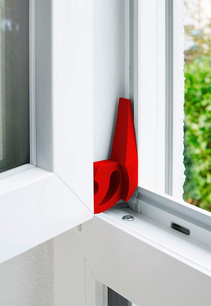 Wenko Multi-Stop Door/Window Stopper, 2.5 x 11.8 x 7.7 cm, Red