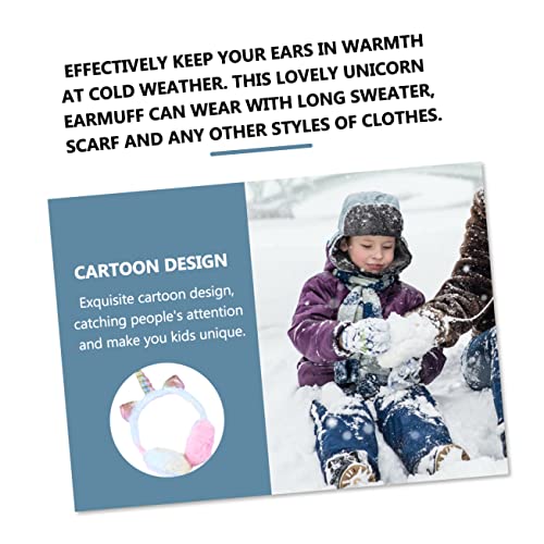 Homoyoyo Unicorn Ear Warmer Earmuff for Soft Durable Gradient Color Ear Cover Comfortable Winter Protection for Boys present2