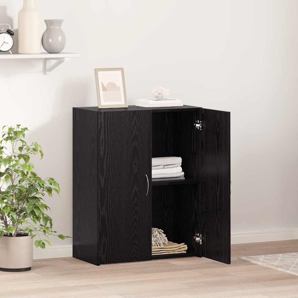 Büroschrank zur Aktenaufbewahrung Stauraum Schrank für Büroorganisation Aktenschrank mit Türen gegen Staub aus Holzwerkstoff in Artisan-Eiche 70x32x77.5 cm